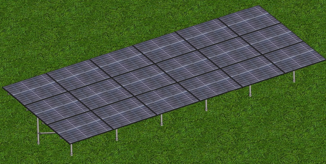 triple solar opstelling fundatie